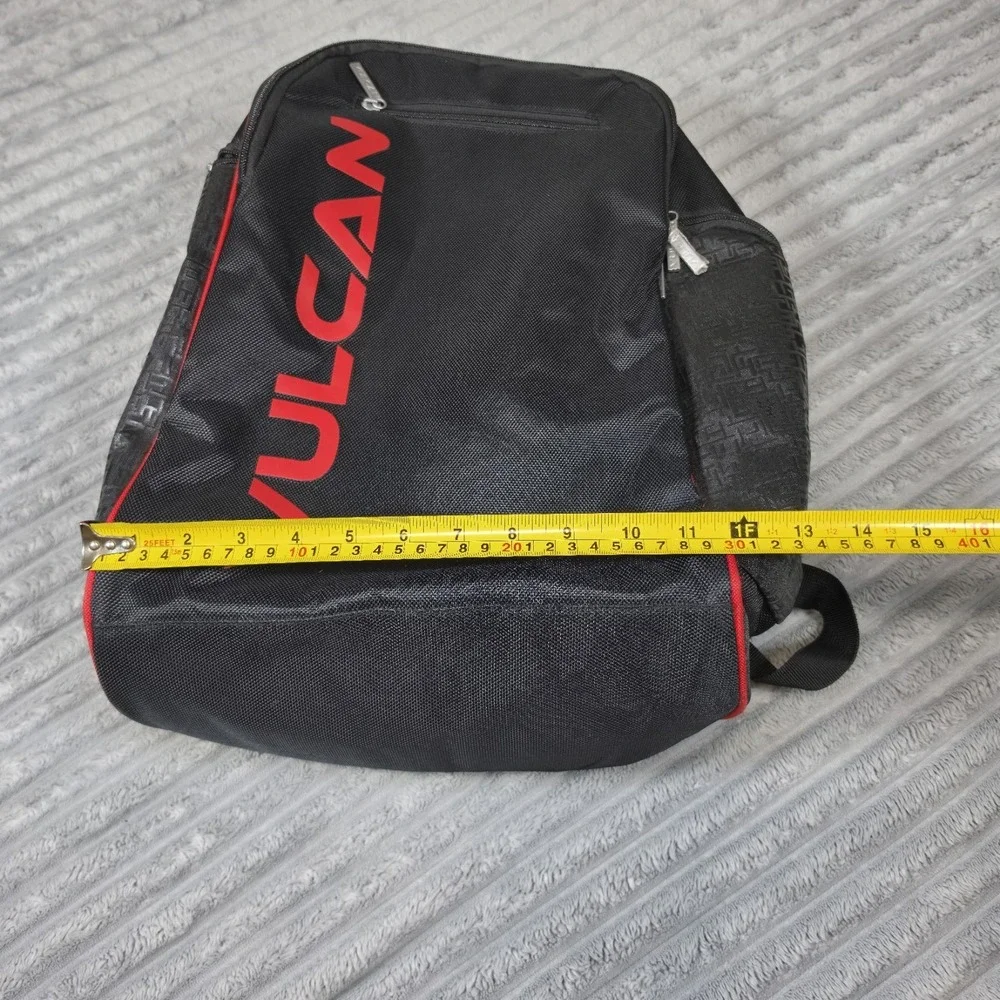 Vulcan VPRO Pickleball Backpack Black Red Large Multipockets LightweightDurable